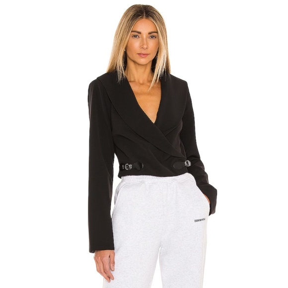 NWT Revolve Lovers and Friends Rylan Cropped Blazer Jacket in Black Size XS - Picture 1 of 12